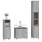 vidaXL Set de muebles de baño 3 pzas madera contrachapada gris sonoma vidaXL Set de muebles de baño 3 pzas madera contrachapada gris sonoma