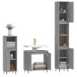 vidaXL Set de muebles de baño 3 pzas madera contrachapada gris sonoma vidaXL Set de muebles de baño 3 pzas madera contrachapada gris sonoma