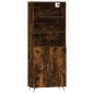vidaXL Aparador alto madera contrachapada roble ahumado 69,5x34x180 cm