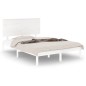 vidaXL Estructura de cama doble de madera maciza blanca 120x190 cm vidaXL Estructura de cama doble de madera maciza blanca 120x190 cm
