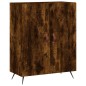 vidaXL Aparador alto madera contrachapada roble ahumado 69,5x34x180 cm