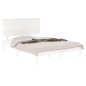 vidaXL Estructura de cama doble de madera maciza blanca 120x190 cm vidaXL Estructura de cama doble de madera maciza blanca 120x190 cm
