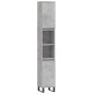 vidaXL Set muebles de baño 2 piezas madera contrachapada gris hormigón