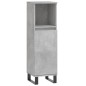 vidaXL Set muebles de baño 2 piezas madera contrachapada gris hormigón