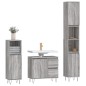 vidaXL Set de muebles de baño 3 pzas madera contrachapada gris sonoma vidaXL Set de muebles de baño 3 pzas madera contrachapada gris sonoma