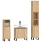 vidaXL Set de muebles de baño 3 pzas madera contrachapada roble Sonoma vidaXL Set de muebles de baño 3 pzas madera contrachapada roble Sonoma