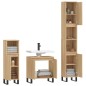 vidaXL Set de muebles de baño 3 pzas madera contrachapada roble Sonoma vidaXL Set de muebles de baño 3 pzas madera contrachapada roble Sonoma
