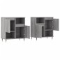vidaXL Aparadores 2 piezas madera contrachapada gris Sonoma vidaXL Aparadores 2 piezas madera contrachapada gris Sonoma
