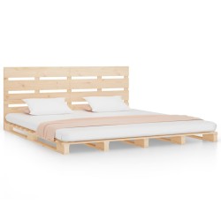 vidaXL Estructura de cama madera maciza de pino 120x190 cm