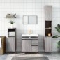 vidaXL Set de muebles de baño 3 pzas madera contrachapada gris sonoma vidaXL Set de muebles de baño 3 pzas madera contrachapada gris sonoma