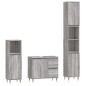 vidaXL Set de muebles de baño 3 pzas madera contrachapada gris sonoma vidaXL Set de muebles de baño 3 pzas madera contrachapada gris sonoma