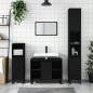 vidaXL Juego de muebles de baño 3 pzas madera contrachapada negro vidaXL Juego de muebles de baño 3 pzas madera contrachapada negro