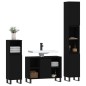 vidaXL Juego de muebles de baño 3 pzas madera contrachapada negro vidaXL Juego de muebles de baño 3 pzas madera contrachapada negro
