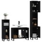 vidaXL Juego de muebles de baño 3 pzas madera contrachapada negro vidaXL Juego de muebles de baño 3 pzas madera contrachapada negro