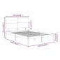 vidaXL Estructura de cama doble madera maciza marrón miel 120x190 cm vidaXL Estructura de cama doble madera maciza marrón miel 120x190 cm