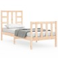 vidaXL Estructura de cama individual con cabecero madera maciza vidaXL Estructura de cama individual con cabecero madera maciza