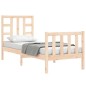 vidaXL Estructura de cama individual con cabecero madera maciza vidaXL Estructura de cama individual con cabecero madera maciza