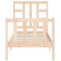vidaXL Estructura de cama individual con cabecero madera maciza vidaXL Estructura de cama individual con cabecero madera maciza