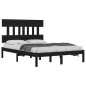 vidaXL Estructura de cama madera maciza negra Super King 180x200 cm vidaXL Estructura de cama madera maciza negra Super King 180x200 cm