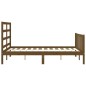 vidaXL Estructura cama y cabecero madera maciza marrón miel 120x200 cm vidaXL Estructura cama y cabecero madera maciza marrón miel 120x200 cm