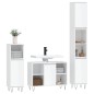 vidaXL Set muebles de baño 3 piezas madera contrachapada blanco brillo vidaXL Set muebles de baño 3 piezas madera contrachapada blanco brillo