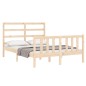 vidaXL Estructura de cama de matrimonio con cabecero madera maciza vidaXL Estructura de cama de matrimonio con cabecero madera maciza