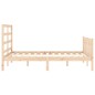 vidaXL Estructura de cama de matrimonio con cabecero madera maciza vidaXL Estructura de cama de matrimonio con cabecero madera maciza