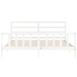 vidaXL Estructura de cama con cabecero madera maciza blanco 200x200 cm vidaXL Estructura de cama con cabecero madera maciza blanco 200x200 cm