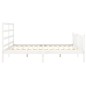 vidaXL Estructura de cama con cabecero madera maciza blanco 200x200 cm vidaXL Estructura de cama con cabecero madera maciza blanco 200x200 cm