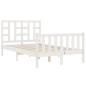 vidaXL Estructura de cama con cabecero madera maciza blanco 120x200 cm vidaXL Estructura de cama con cabecero madera maciza blanco 120x200 cm