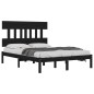 vidaXL Estructura de cama de madera maciza negra 200x200 cm vidaXL Estructura de cama de madera maciza negra 200x200 cm