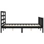 vidaXL Estructura de cama con cabecero madera maciza negro 140x200 cm vidaXL Estructura de cama con cabecero madera maciza negro 140x200 cm