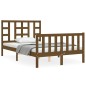 vidaXL Estructura de cama matrimonio con cabecero madera marrón miel vidaXL Estructura de cama matrimonio con cabecero madera marrón miel