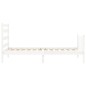 vidaXL Estructura de cama con cabecero madera maciza blanco 90x190 cm vidaXL Estructura de cama con cabecero madera maciza blanco 90x190 cm