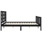 vidaXL Estructura de cama con cabecero madera maciza negro 180x200 cm