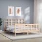 vidaXL Estructura de cama con cabecero madera maciza 160x200 cm vidaXL Estructura de cama con cabecero madera maciza 160x200 cm