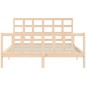 vidaXL Estructura de cama con cabecero madera maciza 160x200 cm vidaXL Estructura de cama con cabecero madera maciza 160x200 cm