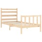 vidaXL Estructura de cama con cabecero madera maciza 90x200 cm vidaXL Estructura de cama con cabecero madera maciza 90x200 cm