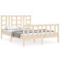 vidaXL Estructura de cama con cabecero madera maciza 140x200 cm vidaXL Estructura de cama con cabecero madera maciza 140x200 cm