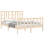 vidaXL Estructura de cama con cabecero madera maciza 140x200 cm vidaXL Estructura de cama con cabecero madera maciza 140x200 cm
