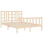 vidaXL Estructura de cama con cabecero madera maciza 140x200 cm vidaXL Estructura de cama con cabecero madera maciza 140x200 cm