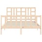 vidaXL Estructura de cama con cabecero madera maciza 140x200 cm vidaXL Estructura de cama con cabecero madera maciza 140x200 cm