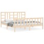 vidaXL Estructura de cama con cabecero madera maciza 180x200 cm vidaXL Estructura de cama con cabecero madera maciza 180x200 cm