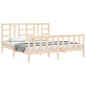 vidaXL Estructura de cama con cabecero madera maciza 180x200 cm vidaXL Estructura de cama con cabecero madera maciza 180x200 cm