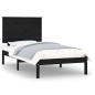 vidaXL Estructura de cama madera maciza de pino negra 100x200 cm vidaXL Estructura de cama madera maciza de pino negra 100x200 cm