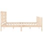 vidaXL Estructura de cama con cabecero madera maciza 180x200 cm vidaXL Estructura de cama con cabecero madera maciza 180x200 cm