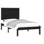 vidaXL Estructura de cama madera maciza de pino negra 100x200 cm vidaXL Estructura de cama madera maciza de pino negra 100x200 cm