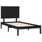 vidaXL Estructura de cama madera maciza de pino negra 100x200 cm vidaXL Estructura de cama madera maciza de pino negra 100x200 cm