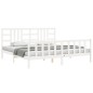 vidaXL Estructura de cama con cabecero madera maciza blanco 200x200 cm vidaXL Estructura de cama con cabecero madera maciza blanco 200x200 cm