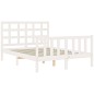 vidaXL Estructura de cama con cabecero madera maciza blanco 140x190 cm vidaXL Estructura de cama con cabecero madera maciza blanco 140x190 cm